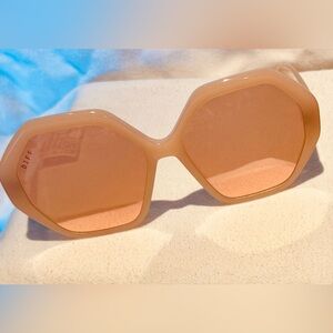 New with Tags, DIFF chic cream-colored Sunglasses